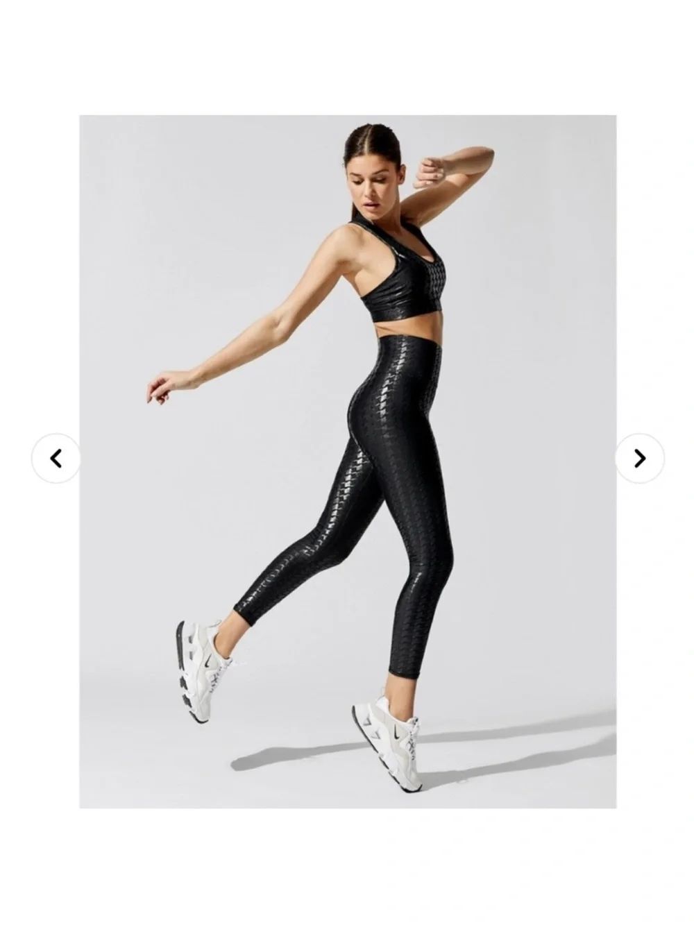 Peloton Black Houndstooth Show Up Patterned Leggings L